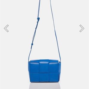 Blue Vegan Leather the Gianna Crossbody Bag